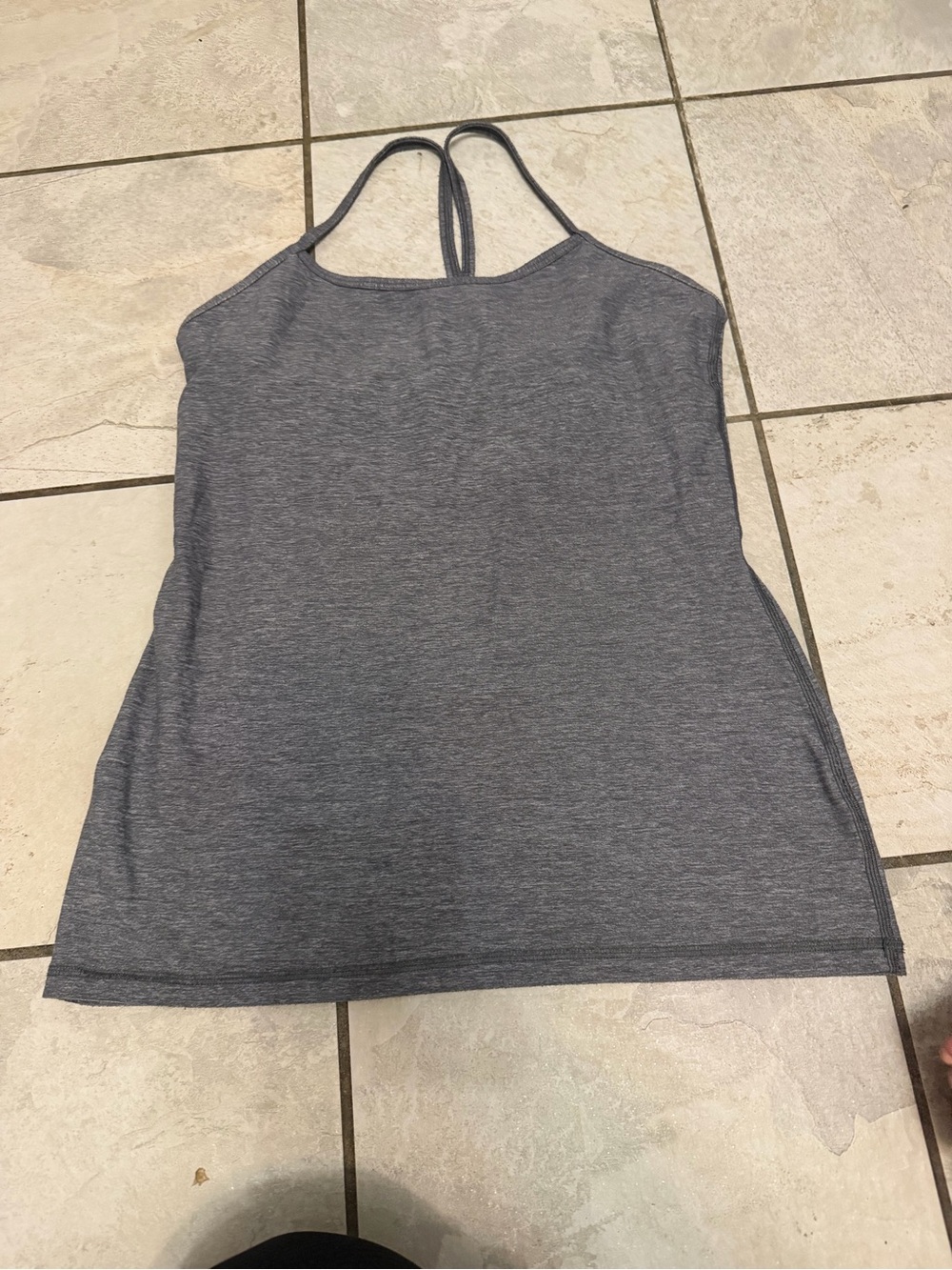 lululemon athletica Heathered Charcoal Racerback Tank